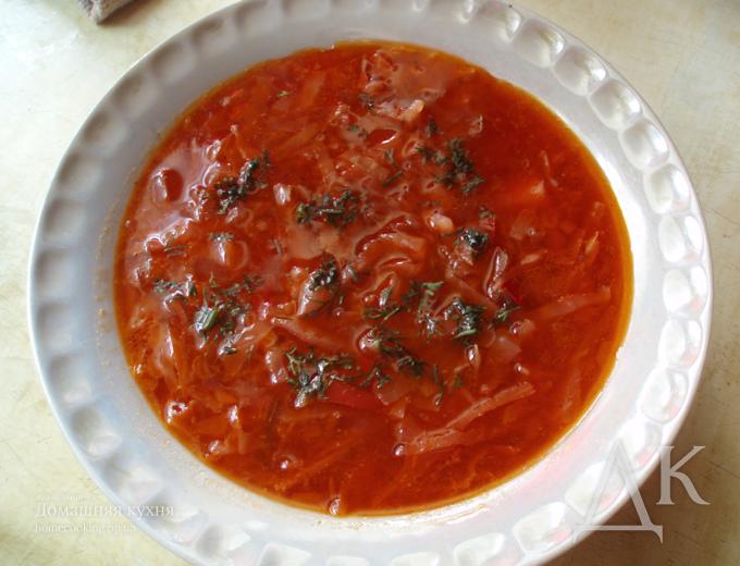 Борщ домашний