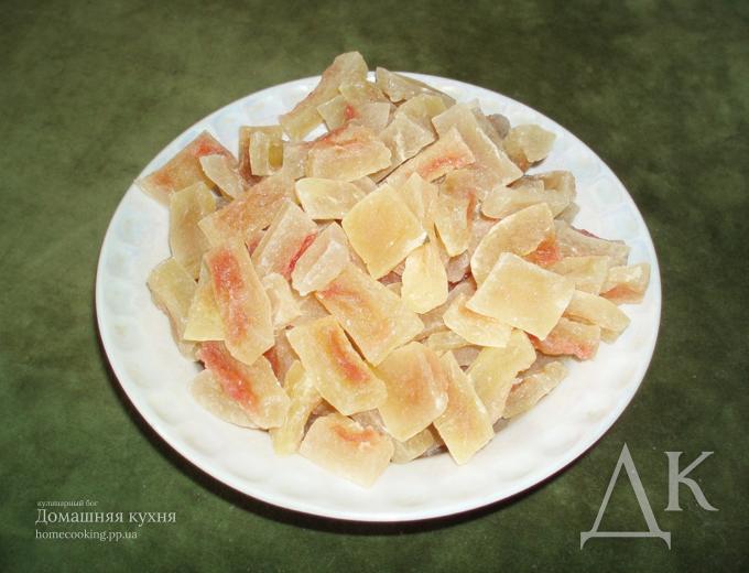 Цукаты из арбузных корок