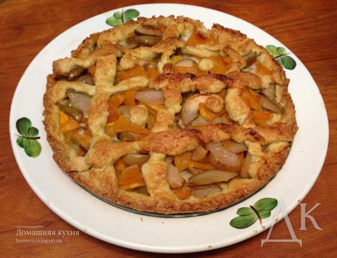 Пирог с тыквой и яблоками